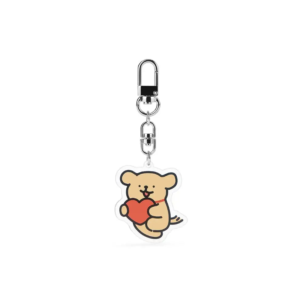 Kakao Friends - Maltese Cuties Acrylic Keyring Set (Heart Version)