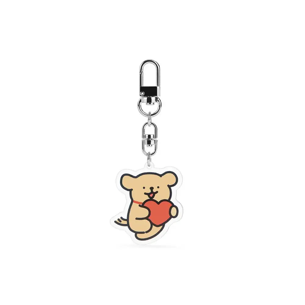 Kakao Friends - Maltese Cuties Acrylic Keyring Set (Heart Version)