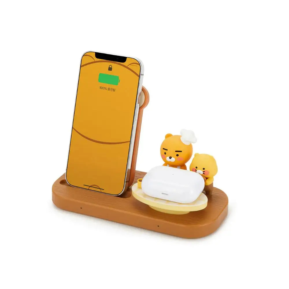 Kakao Friends - Bakery Ryan & Choonsik 2 in 1 Wireless Charging Stand - Kakao Friends - Accessories - Harumio