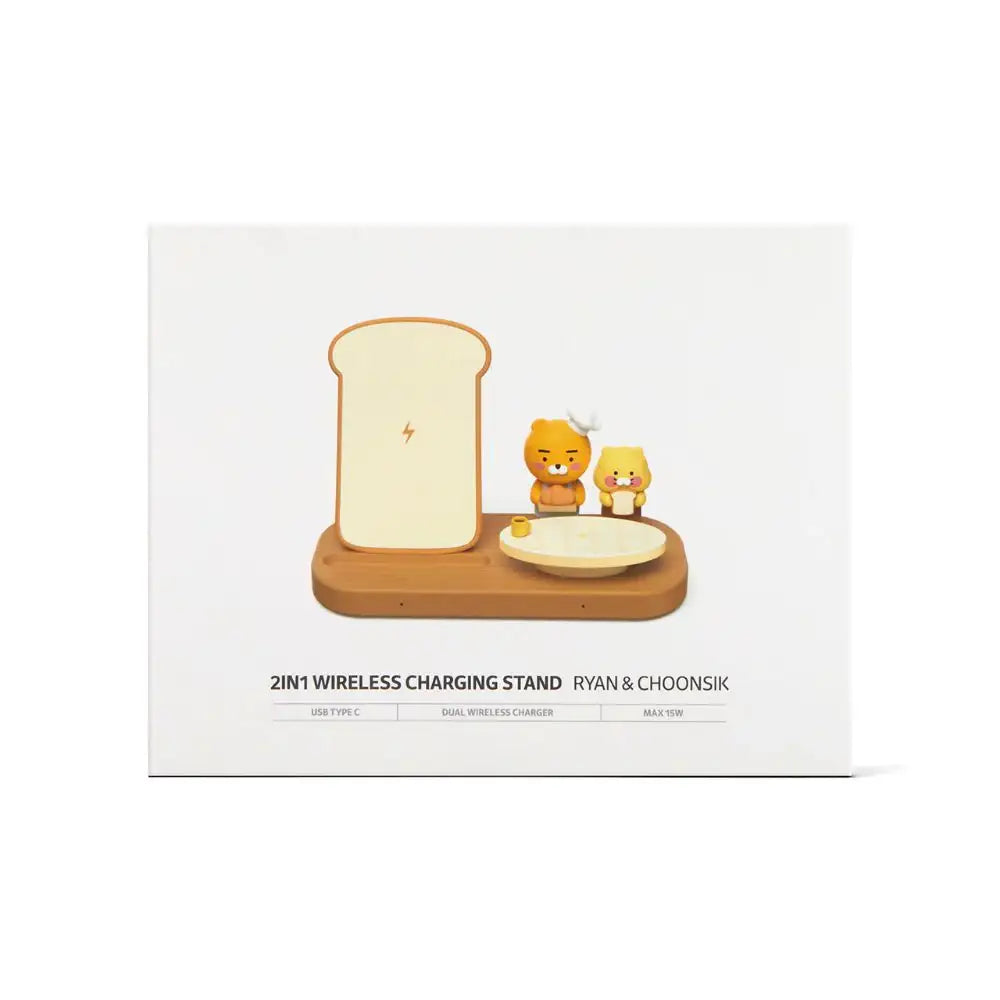 Kakao Friends - Bakery Ryan & Choonsik 2 in 1 Wireless Charging Stand - Kakao Friends - Accessories - Harumio