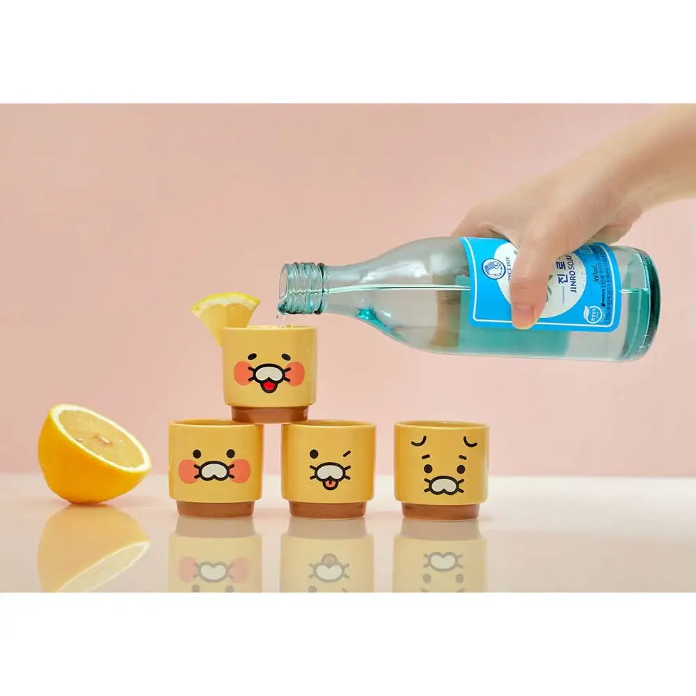 Kakao Friends - Choonsik Ceramic Soju Cup Set (4pcs) - Kakao Friends - Home & Living, Accessories - Harumio