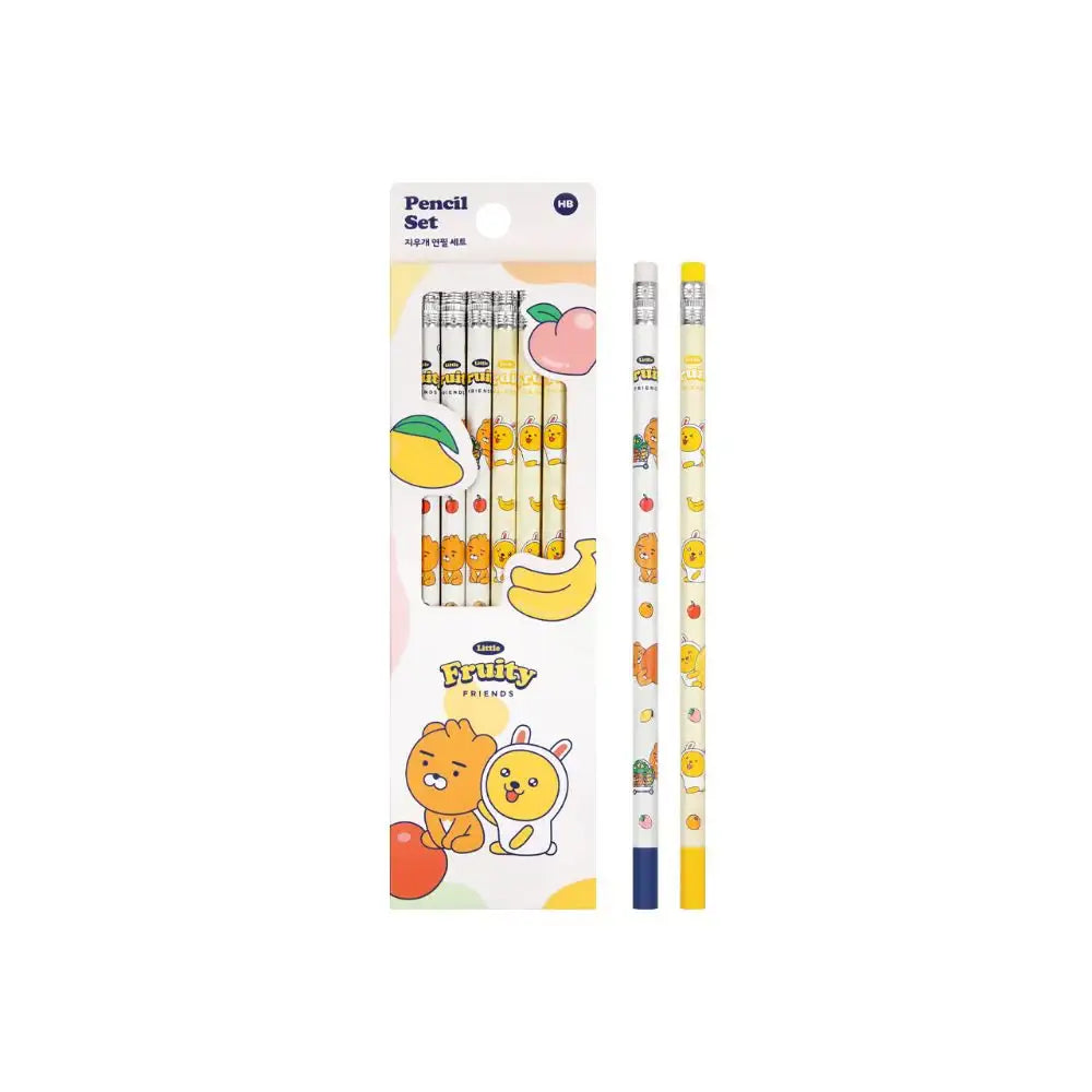 Kakao Friends - Fruity Friends Eraser Pencil Set - Kakao Friends - Home & Living, Accessories - Harumio