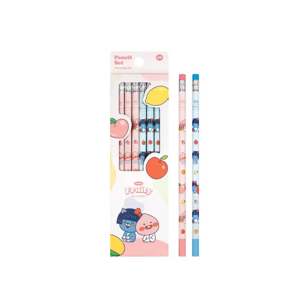 Kakao Friends - Fruity Friends Eraser Pencil Set - Kakao Friends - Home & Living, Accessories - Harumio