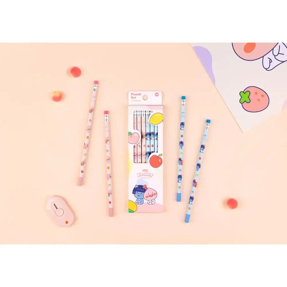 Kakao Friends - Fruity Friends Eraser Pencil Set - Kakao Friends - Home & Living, Accessories - Harumio