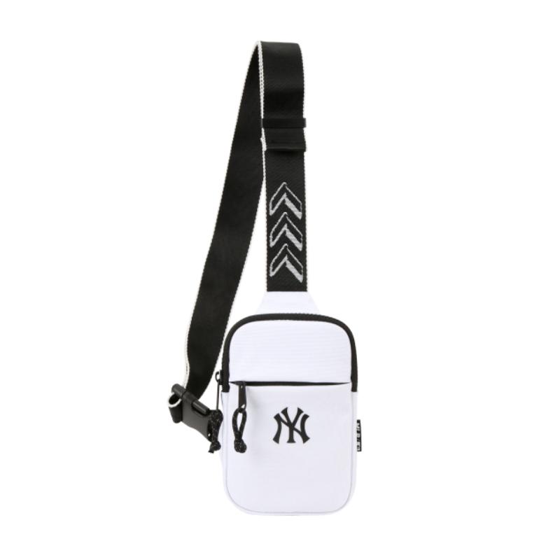 Promo MLB NY Yankees Monogram Jacquard Mini Cross Bag White/Black