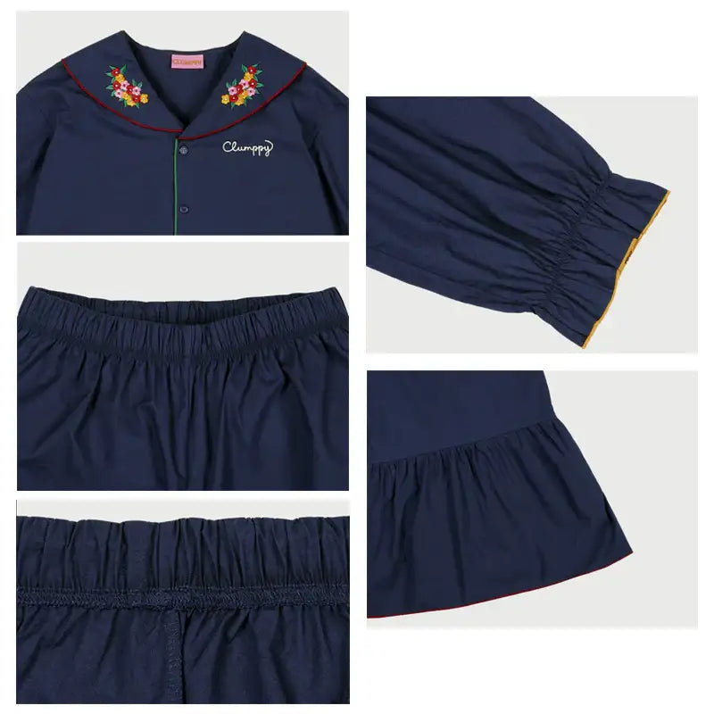 Wiggle Wiggle - Clumppy's Shirring Pajama Set - Wiggle Wiggle - Pajamas - Harumio