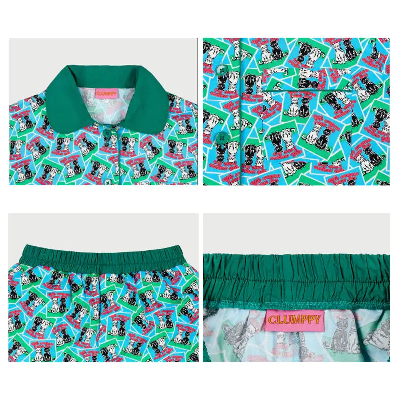 Wiggle Wiggle - Clumppy's Summer Pajama Set - Wiggle Wiggle - Pajamas - Harumio