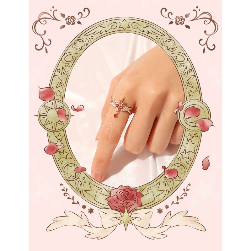 OST x Cardcaptor Sakura - Dream Wand Dangle Silver Ring
