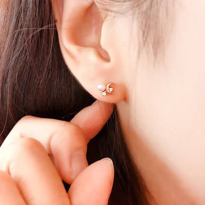 OST - Heart and Moon Earrings Set - OST - Jewelry - Harumio
