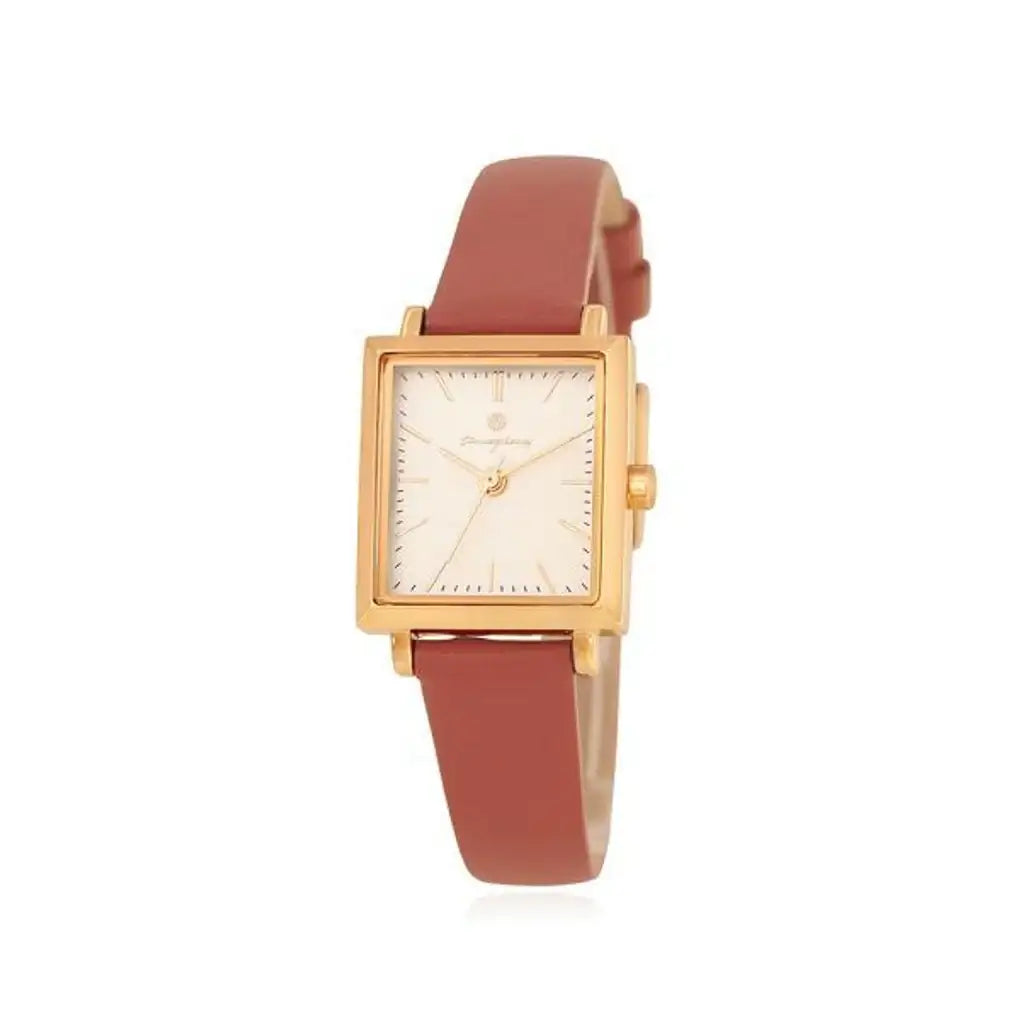 OST - Almond Square Leather Watch – Harumio