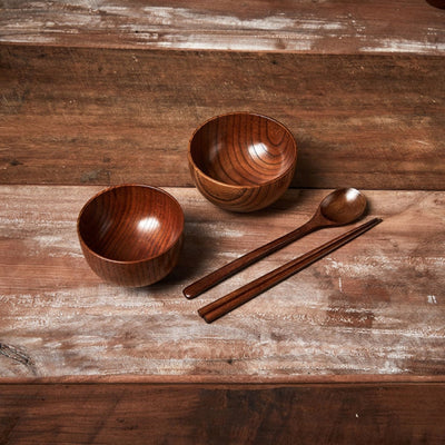 Korean L ON Natural Lacquered Mixed Rice Set 4P