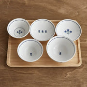 Korean L ON Flower Marie Hansang Dinnerware Set 5P & Bamboo Tray - Modern House - Kitchenware - Harumio