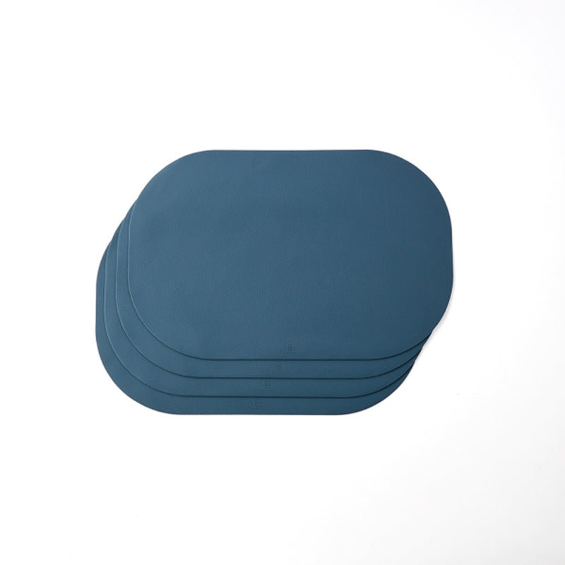 Korean ON Leather Pattern Silicone Square Shaped Table Mat Set 4P