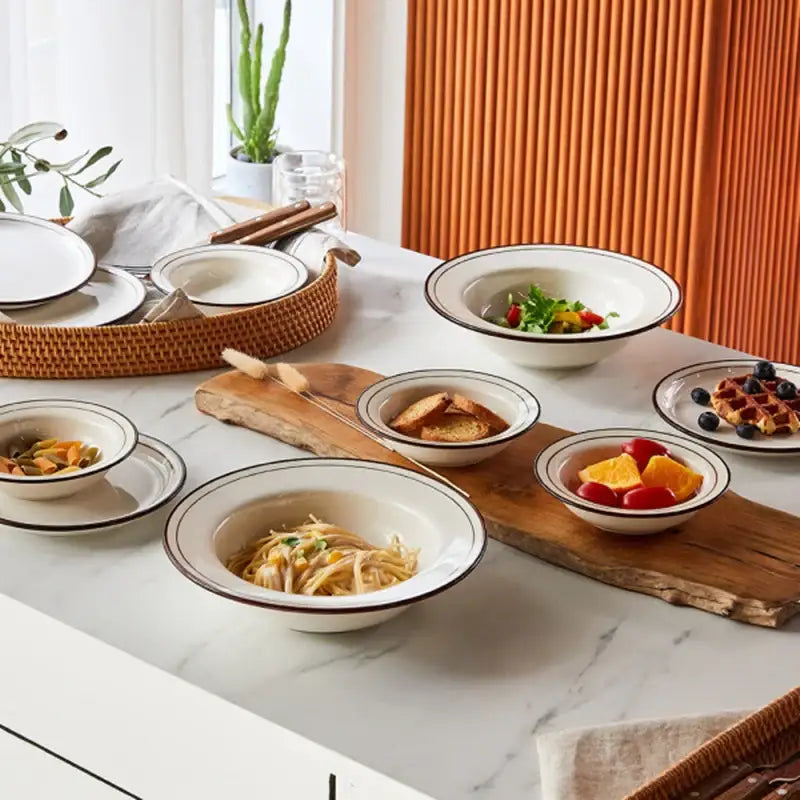 Korean L ON Keno Pasta Dish D24 Set 2P - Modern House - Kitchenware - Harumio