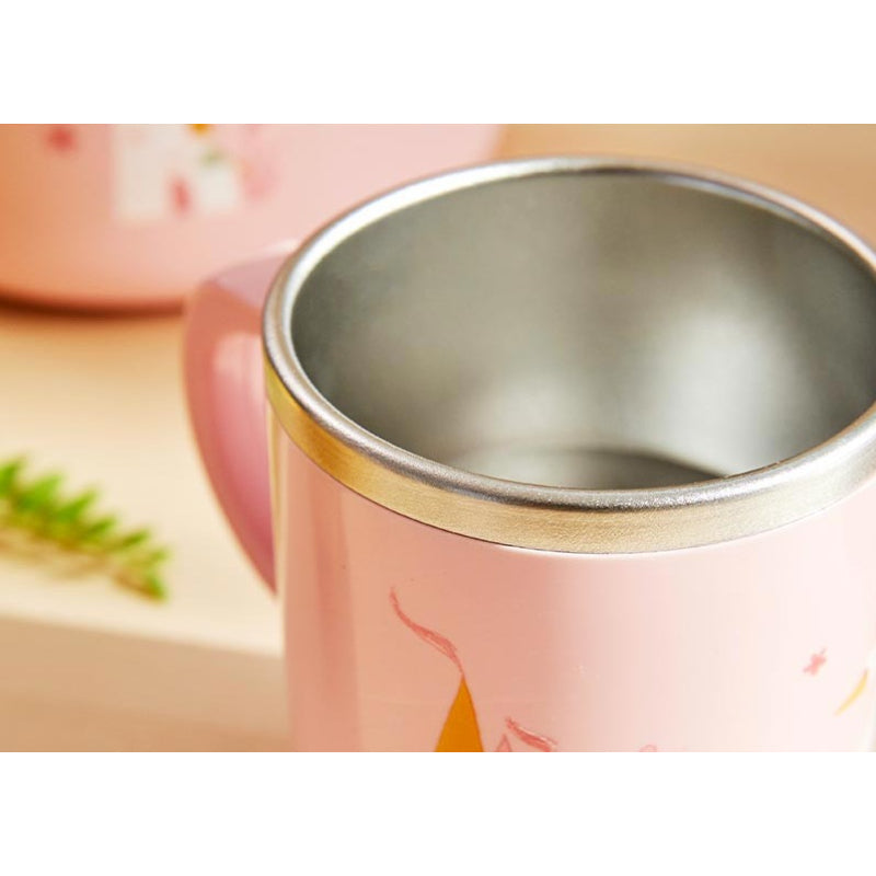 Korean Swan Lake - Double Stainless Cup With Handle (Non-Slip)