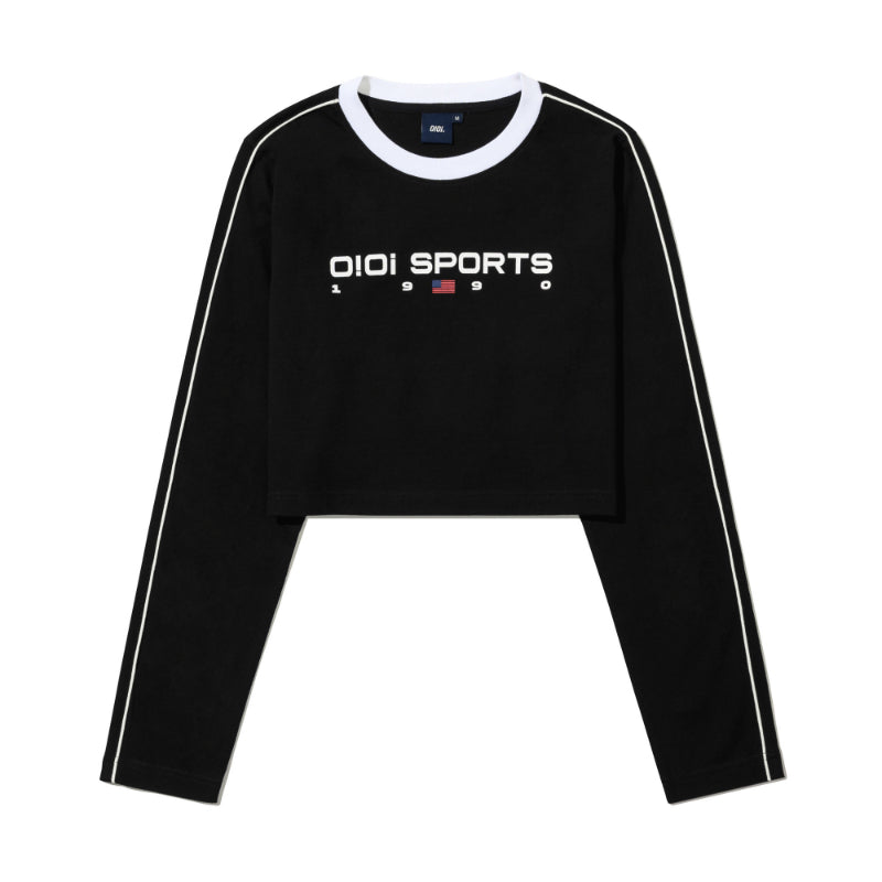 O!Oi x NewJeans - 1990 Sports Crop Long Sleeve T-shirt