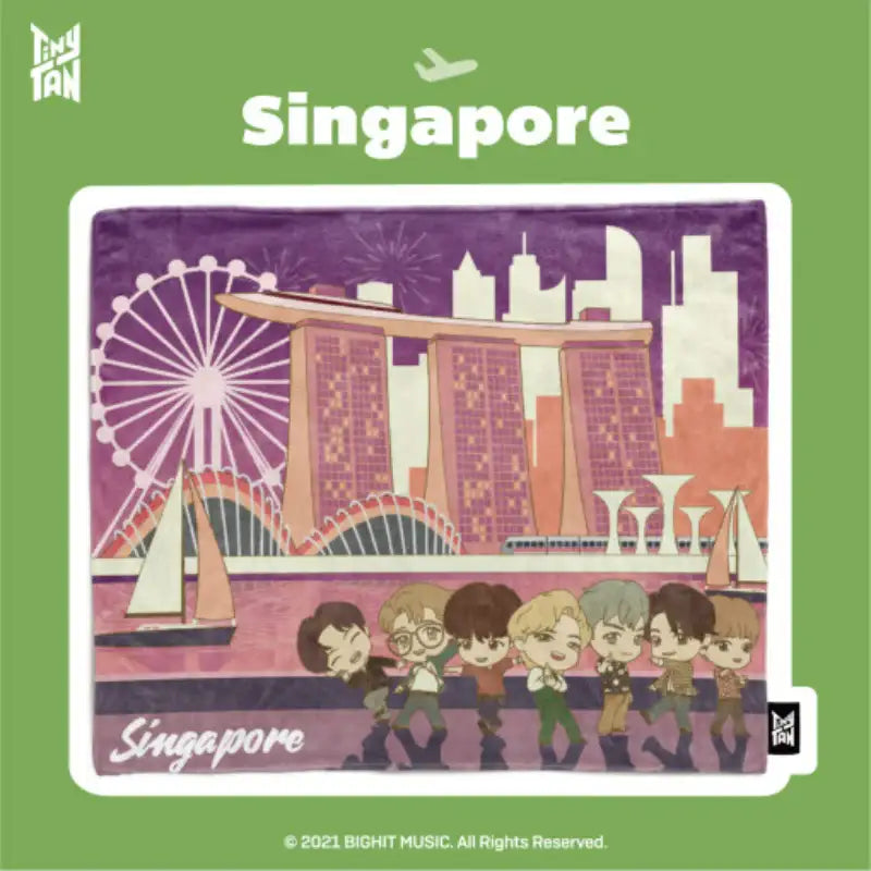 BTS - TinyTAN - City Series Blanket - BTS TinyTAN - Blanket - Harumio
