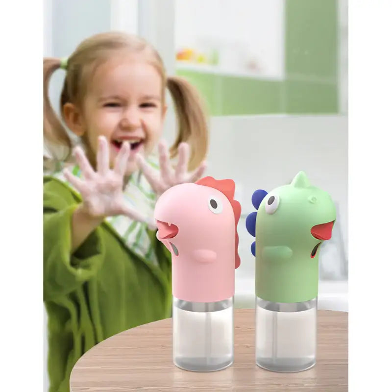 Baseus - Pink Minidinos Automatic Hand Soap Dispenser - Baseus - Soap & Lotion Dispensers - Harumio