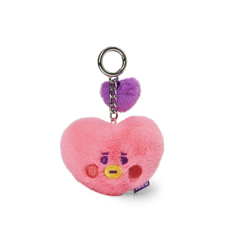 BT21 - Baby Flat Fur Face Bag Charm - Purple Heart Edition