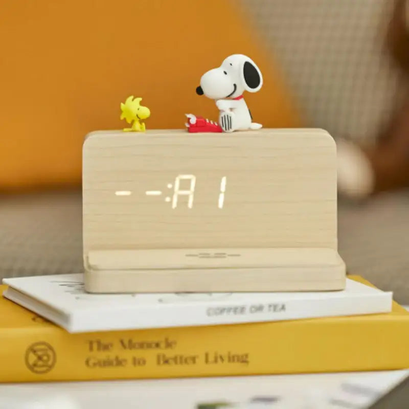 Bo Friends x Peanuts - Snoopy LED Wooden Desk Clock - Bo Friends - Clock - Harumio