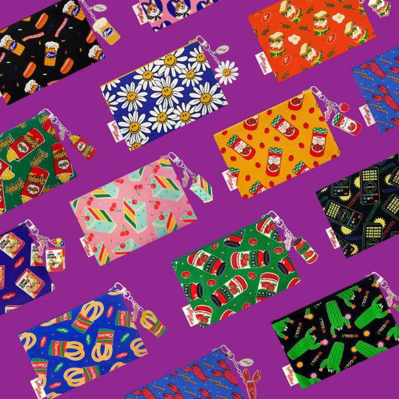 Wiggle Wiggle - Funky Pouch and Key Ring Set - Wiggle Wiggle - Accessories - Harumio