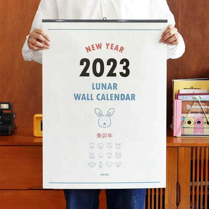 Indigo - 2023 Lunar Wall Calendar - INDIGO - Calendar - Harumio