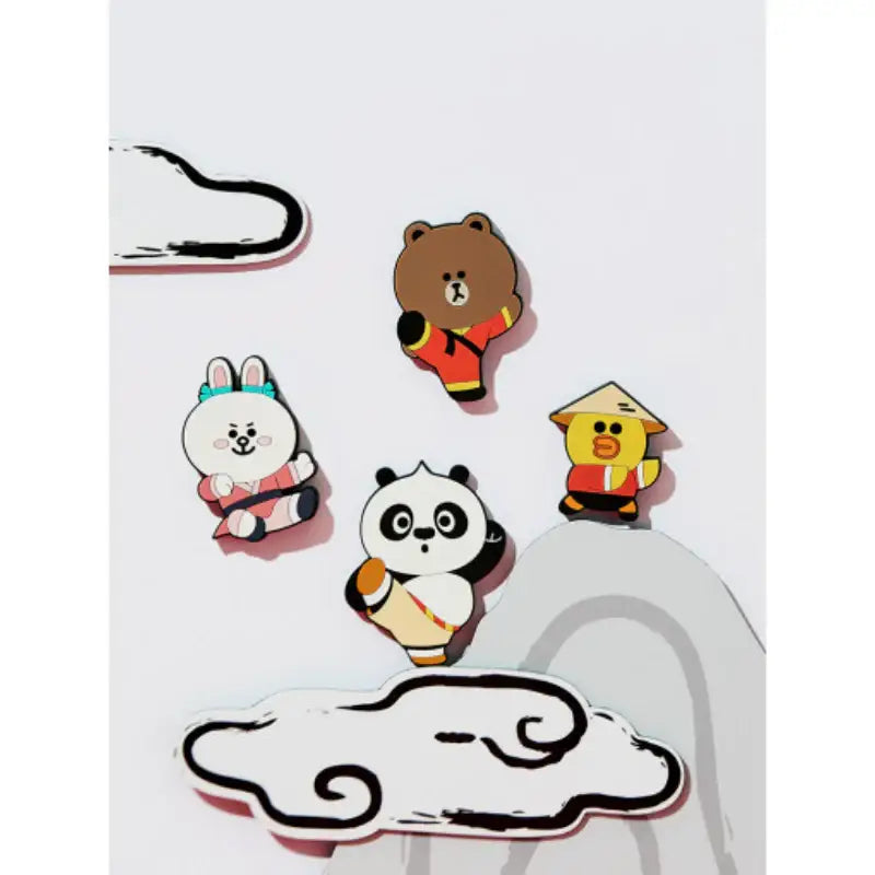 LINE FRIENDS x Kung Fu Panda - Silicone Magnet Set - LINE FRIENDS - Magnets - Harumio