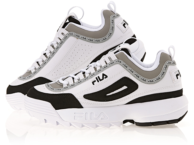 Fila disruptor 2 best sale tapey tape white black