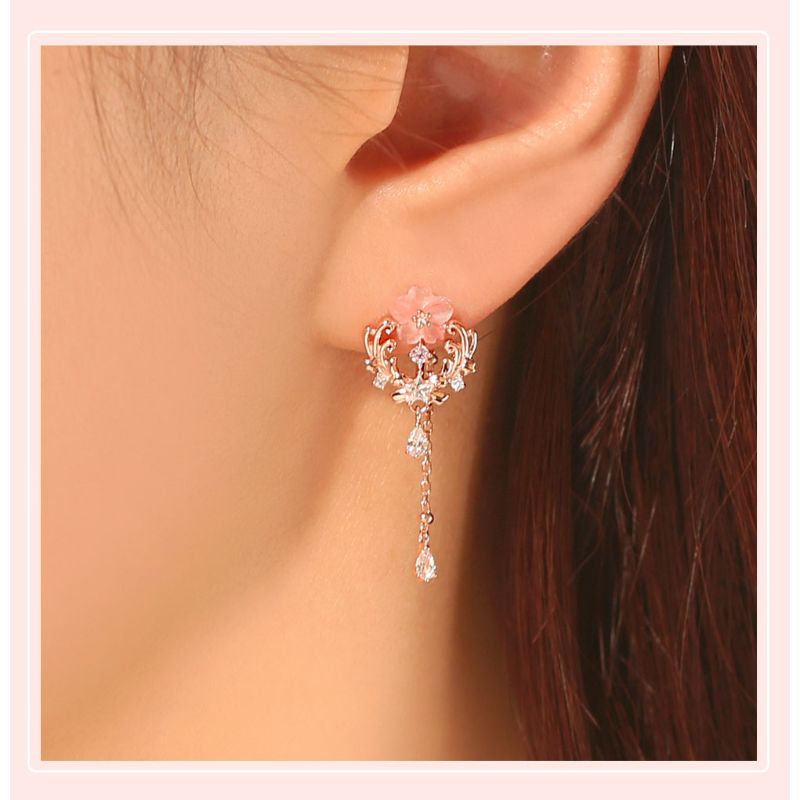 OST x Cardcaptor Sakura - Pink Cherry Blossom Starlight Earrings
