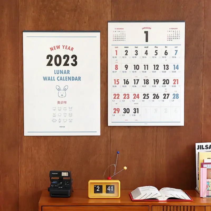 Indigo - 2023 Lunar Wall Calendar - INDIGO - Calendar - Harumio