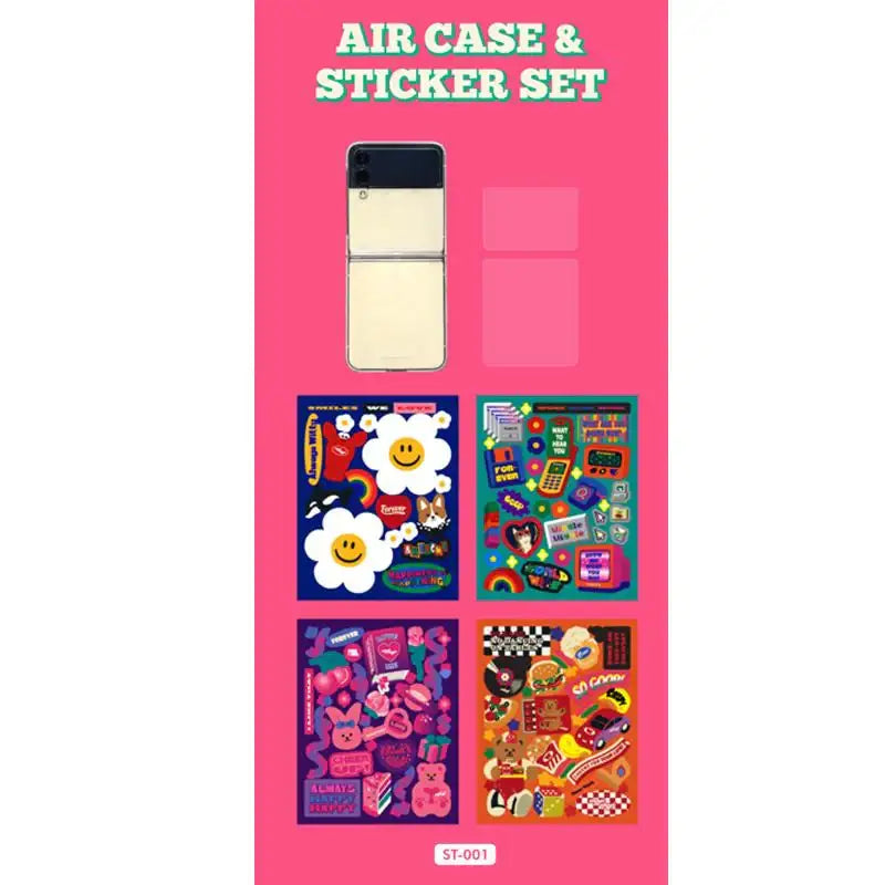 Wiggle Wiggle - Galaxy Z Flip Transparent Case & Sticker Set - Wiggle Wiggle - Phone Case - Harumio