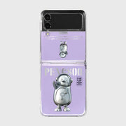 Earpearp x Pengsoo - Steel Pengsoo Galaxy Z Flip Clear Hard Case - Earpearp x Pengsoo - Phone Case - Harumio