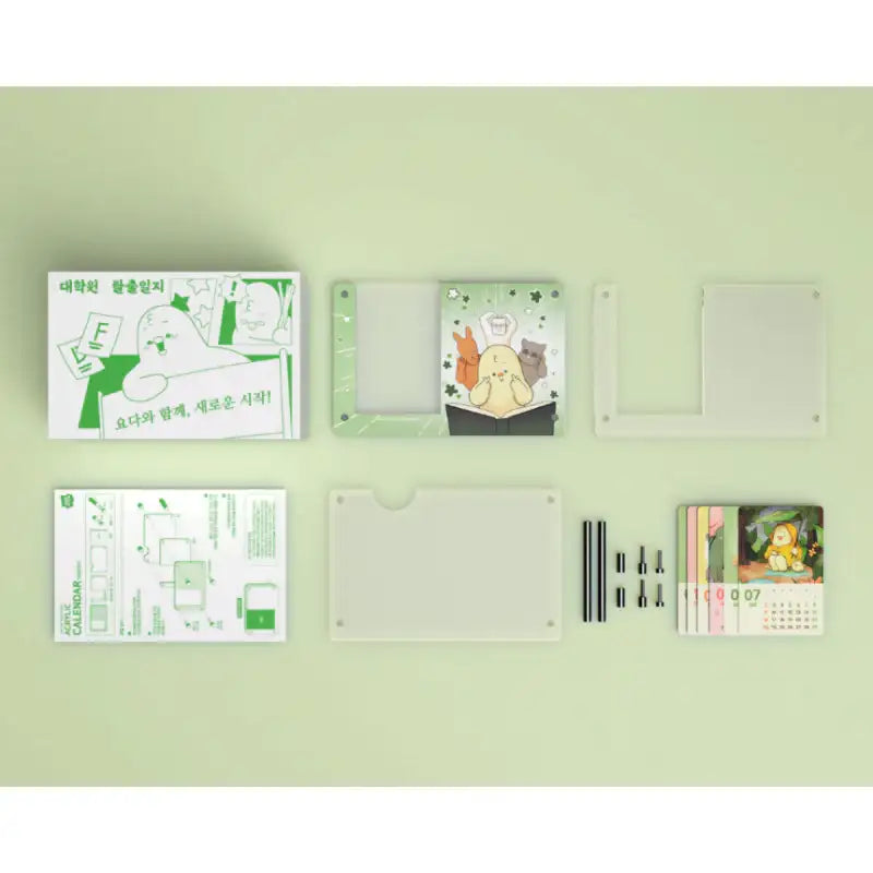 Graduate School Escape Journal - 2023 Acrylic Calendar - Webtoon Friends - Calendar - Harumio