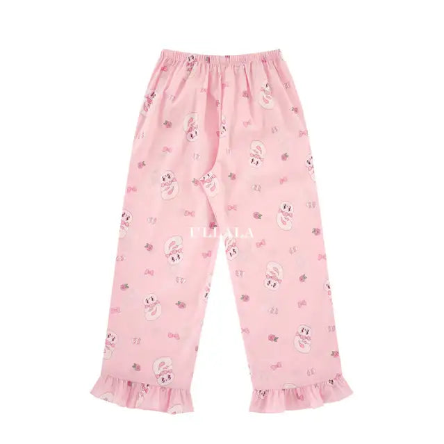 Esther Bunny x Ullala - Heart Bunny Long Pajama Pants - Esther Bunny x Ullala - Clothing - Harumio