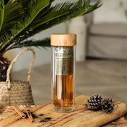 LEAVES- Bamboo Glass Tea Tumbler - LEAVES - Kitchenware - Harumio