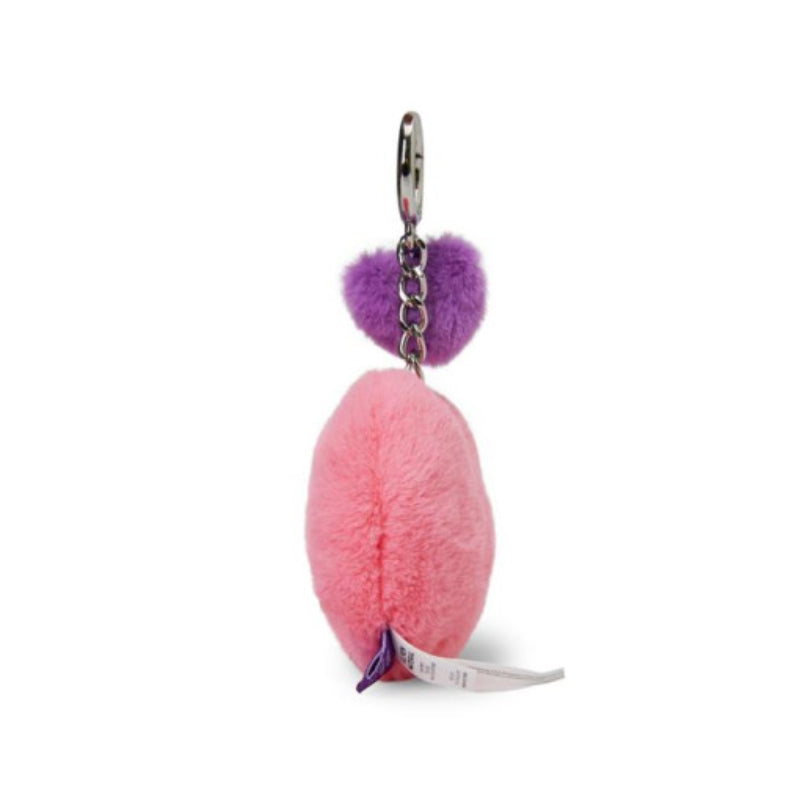 BT21 - Baby Flat Fur Face Bag Charm - Purple Heart Edition