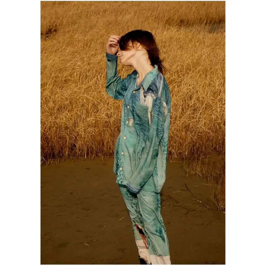 Phyps X Poster Shop - Swimming Poster Pyjama Shirt - Phyps - Pajamas - Harumio