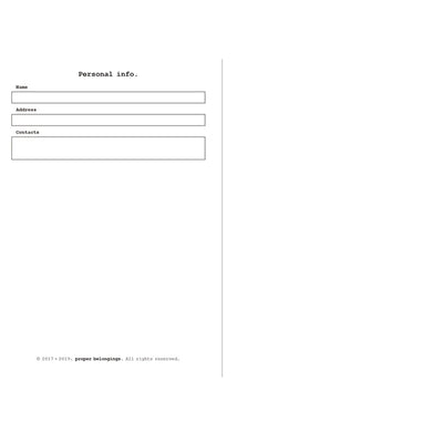 proper belongings - Proper Diary No.4
