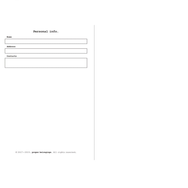 proper belongings - Proper Diary No.4