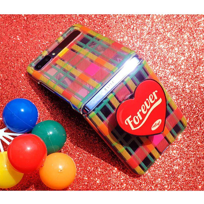 Wiggle Wiggle - Galaxy Z Flip Transparent Case & Heart Griptok Set - Wiggle Wiggle - Phone Case - Harumio