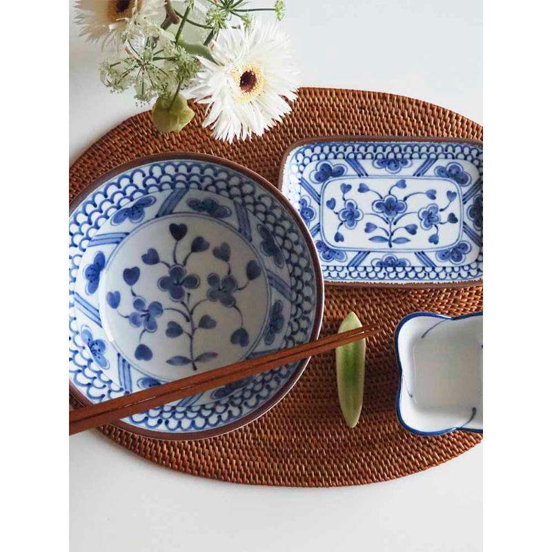 Bymino - Summer Indigo Blue Kosome Noodle Bowl 19cm - Bymino - Kitchenware - Harumio