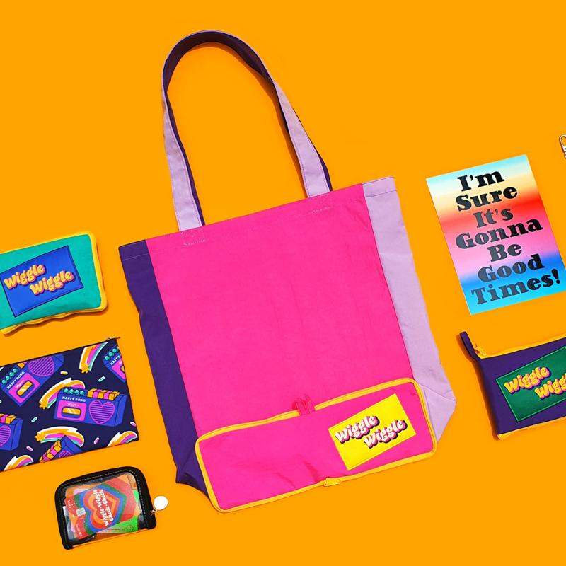 Wiggle Wiggle - Zipper Colour Block Bag - Wiggle Wiggle - Home & Living - Harumio