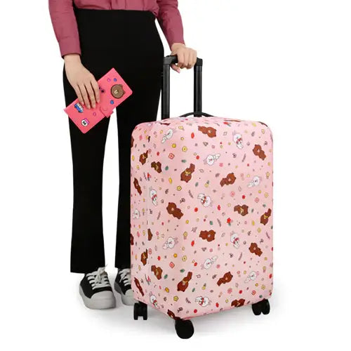LINE FRIENDS - Official Merch - 28" Luggage Cover - Line Friends - Luggage Cover - Harumio