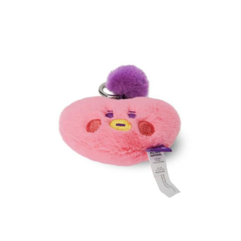 BT21 - Baby Flat Fur Face Bag Charm - Purple Heart Edition