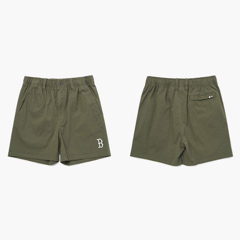 MLB Korea - Basic Small Logo Cotton Woven Shorts