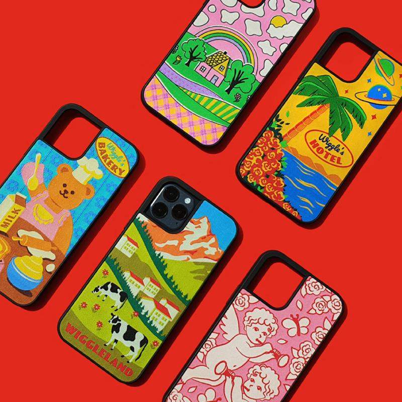 Wiggle Wiggle - iPhone Fabric Label Case - Wiggle Wiggle - Phone Case - Harumio