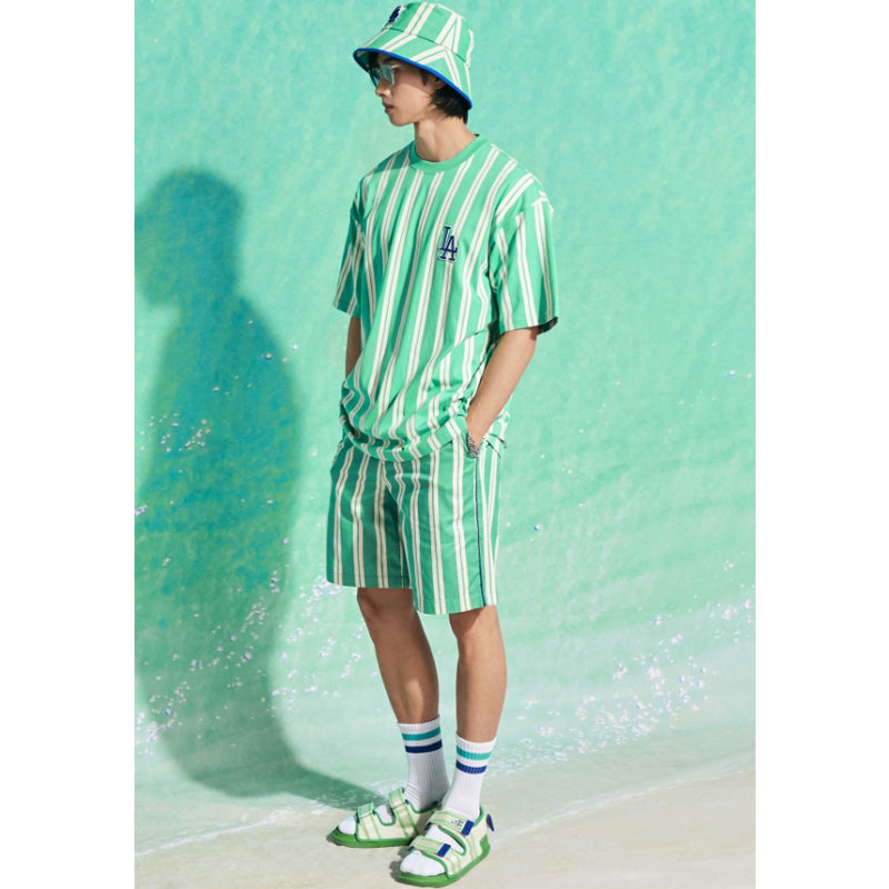 MLB Korea - Ethnic Stripe Mega Overfit Short Sleeve T-Shirt