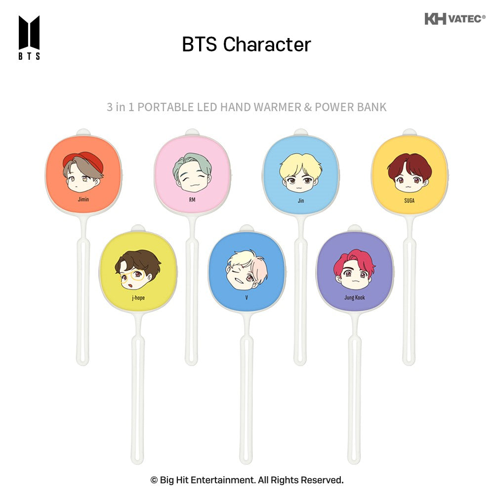 BTS - 3 in 1 Portable LED Hand Warmer and Power Bank