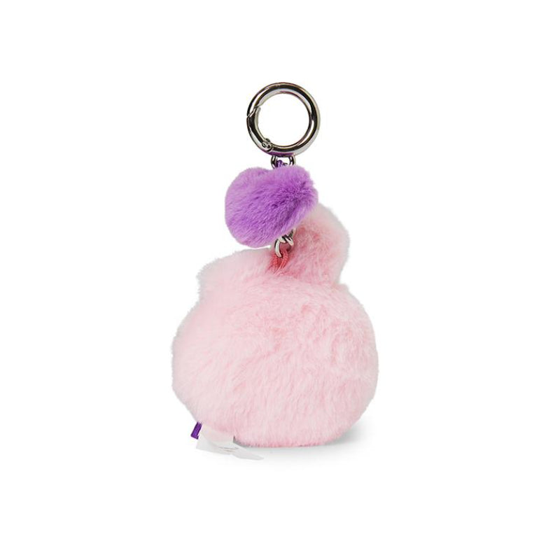 BT21 - Baby Flat Fur Face Bag Charm - Purple Heart Edition