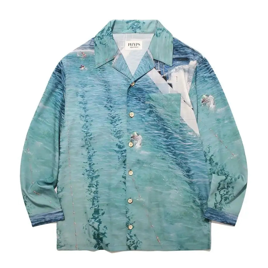 Phyps X Poster Shop - Swimming Poster Pyjama Shirt - Phyps - Pajamas - Harumio